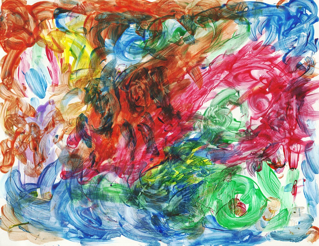 Is that a dragon in this random water color? (By my sister Mary Phelan Werner)